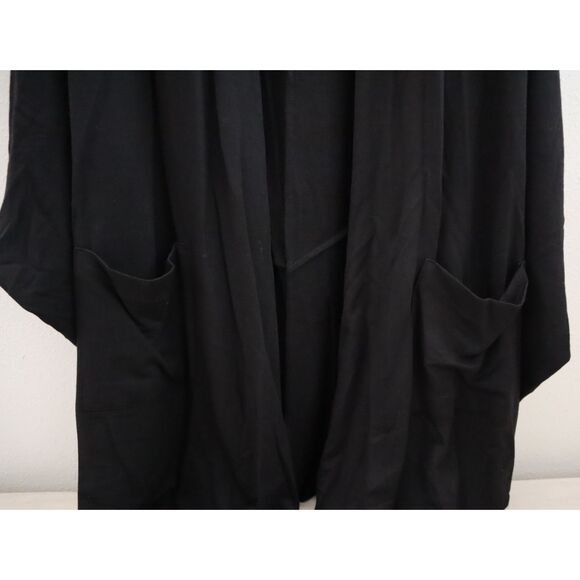 HB by Hale Bob RB5060 Women's Sz Large Black Open Front Oversized Cardigan - Picture 9 of 9